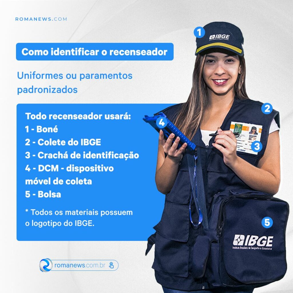 Censo 2022: saiba como reconhecer o recenseador do IBGE